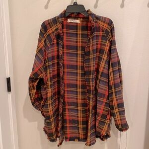 We the Free Distressed Flannel Shirt